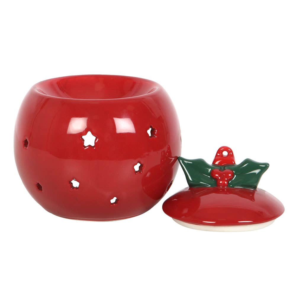 Boule en forme de boule de Noël rouge