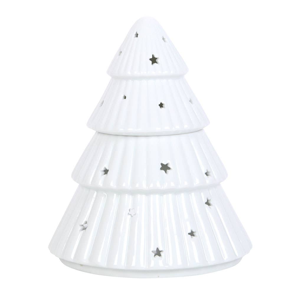 Brûleur sapin de Noël blanc