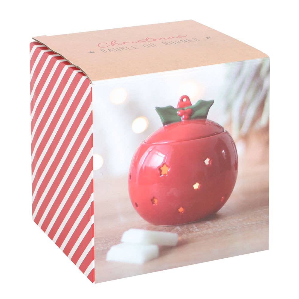 Boule en forme de boule de Noël rouge