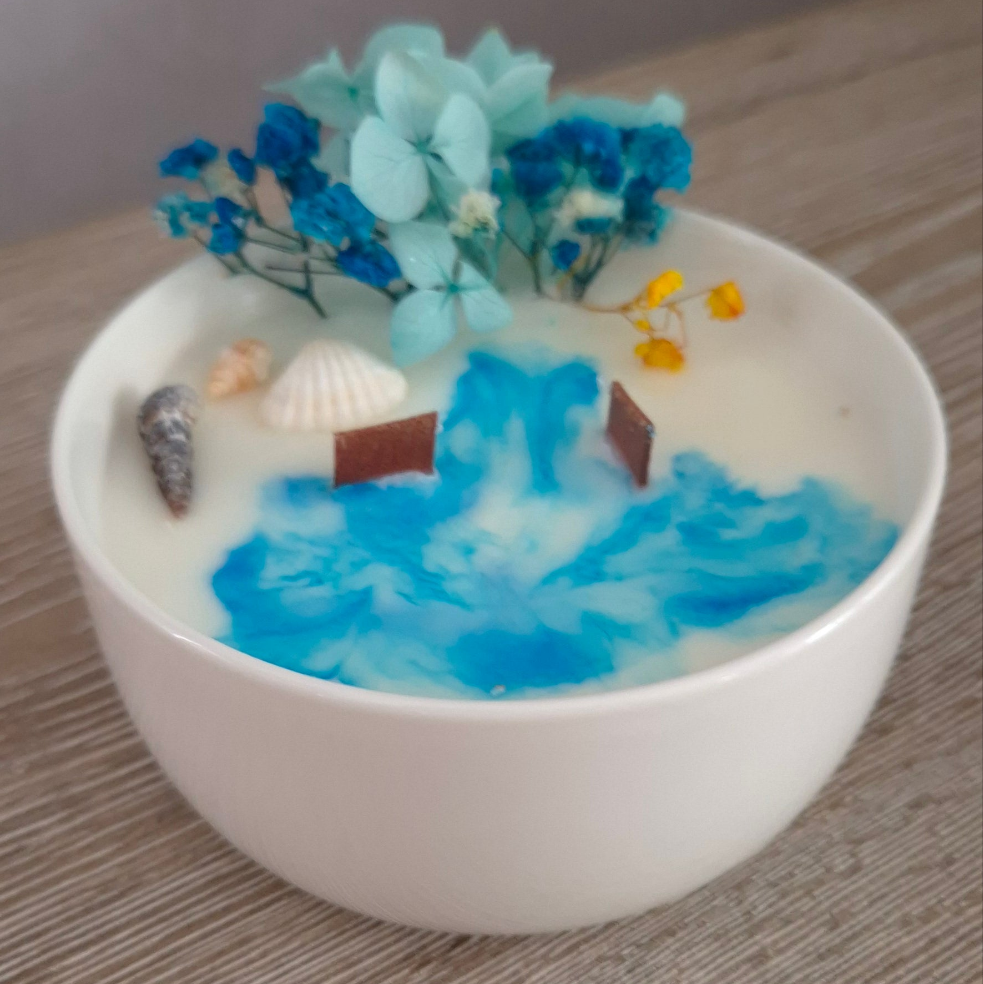 Bougies fleurs d'eau