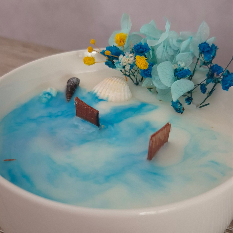 Bougies fleurs d'eau