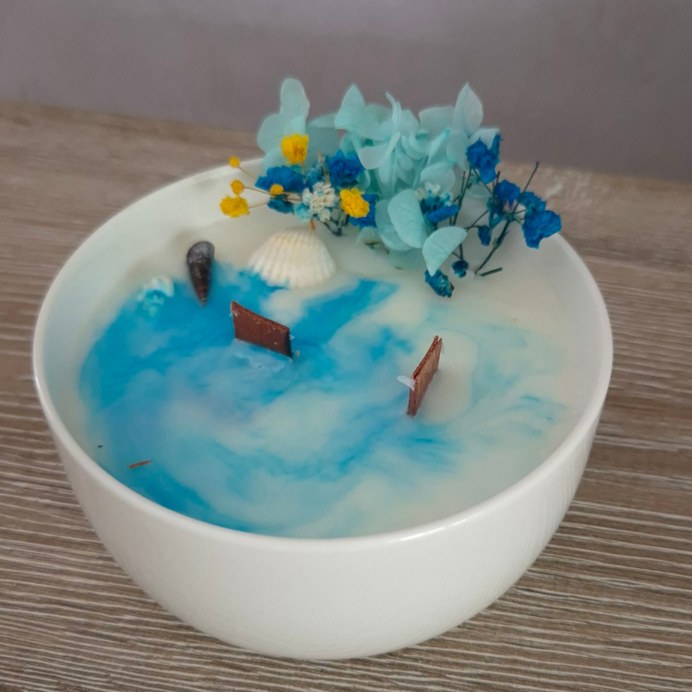 Bougies fleurs d'eau