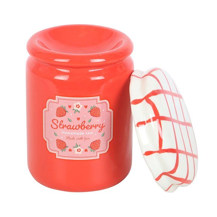 Brûleur en forme de pot de confiture de fraise
