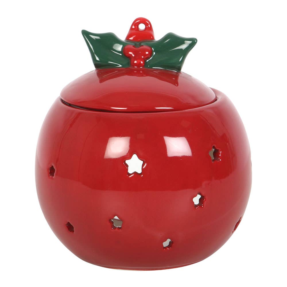 Boule en forme de boule de Noël rouge