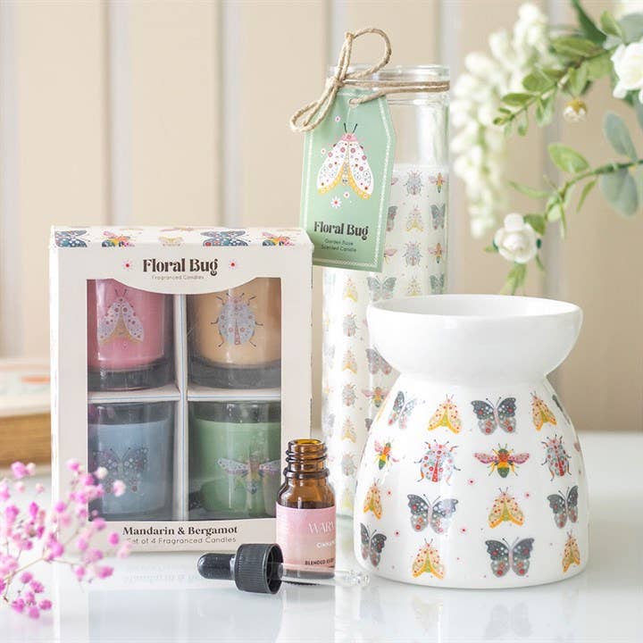 Diffuseur décoré d’insectes fleuris Something Different Wholesale