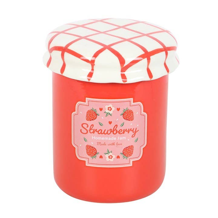 Brûleur en forme de pot de confiture de fraise