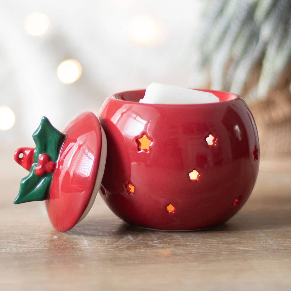 Boule en forme de boule de Noël rouge