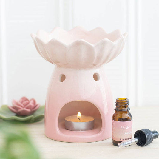 Brûleur en forme de nénuphar rose