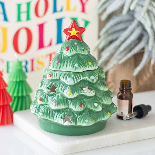 Bruleur en céramique sapin de Noël nostalgique