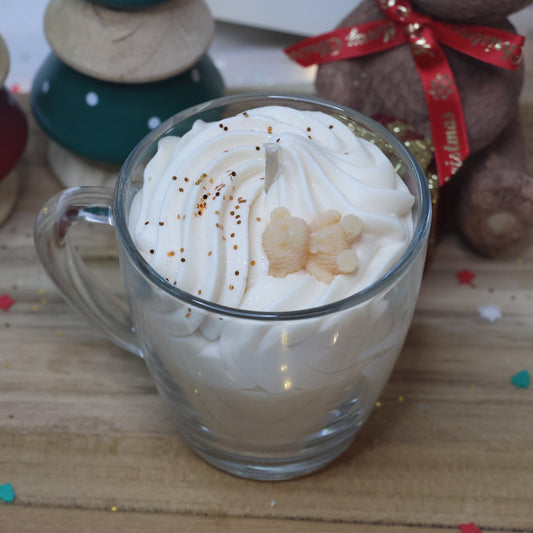 Bougie Tasse Nougat blanc