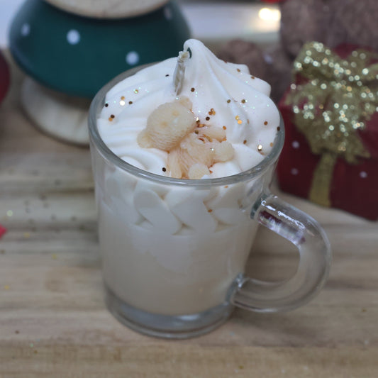 Bougie Tasse Nougat blanc version MINI