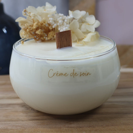 Bougie avec Fleurs Séchées – 260gr