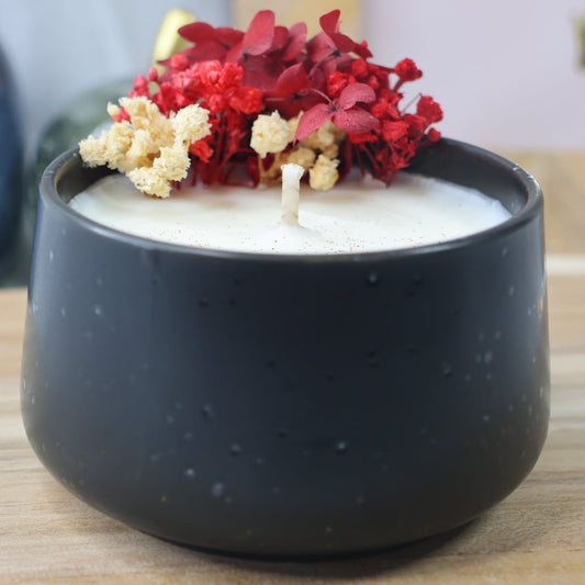 Bougie avec Fleurs Séchées – 180gr