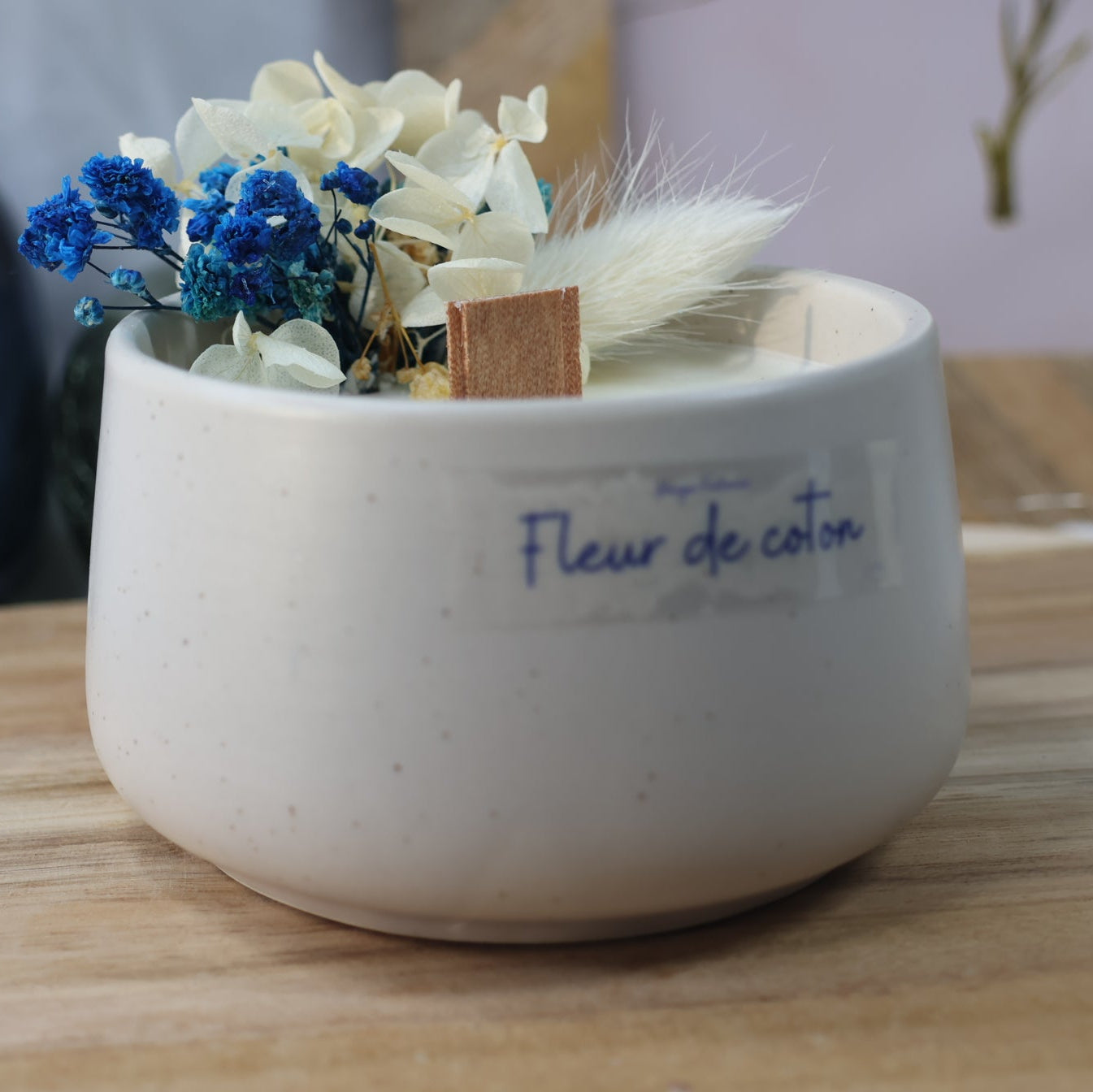 Bougie avec Fleurs Séchées – 180gr L'atelier de Gwend