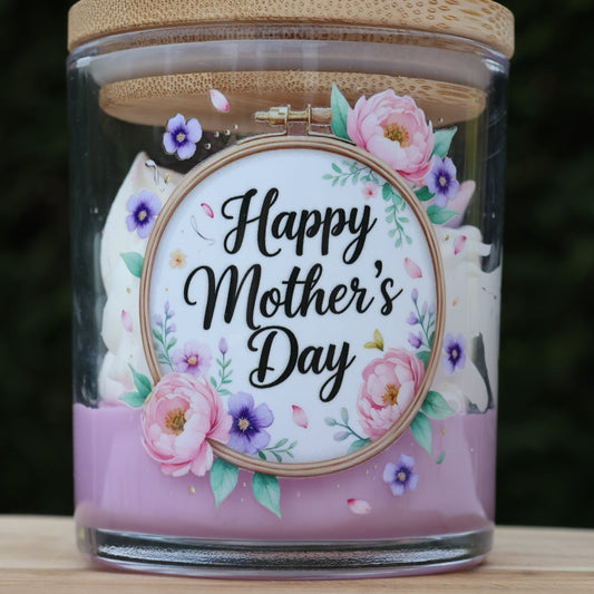 🌸 Bougie Violette & Rose – Édition Fête des Mères PROMO
