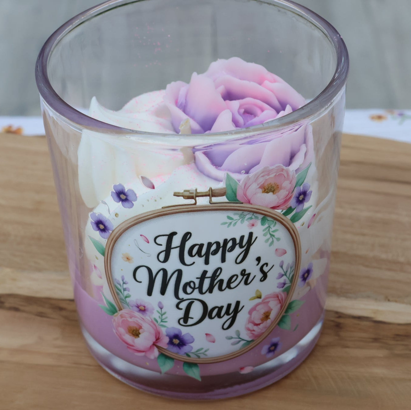🌸 Bougie Violette & Rose – Édition Fête des Mères PROMO