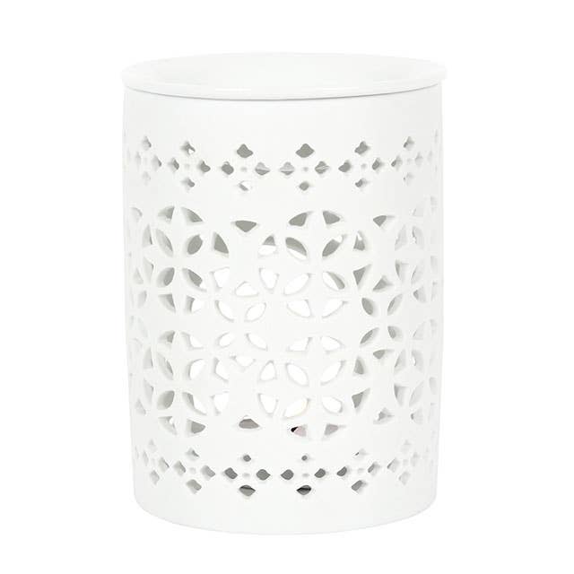 Brûleur blanc mat avec découpes