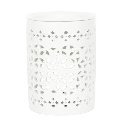 Brûleur blanc mat avec découpes