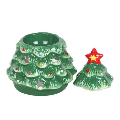 Bruleur en céramique sapin de Noël nostalgique