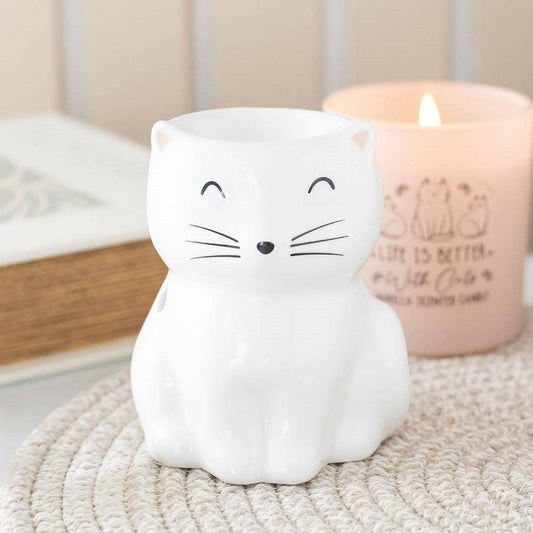 Brûleur Chat Heureux Blanc Something Different Wholesale