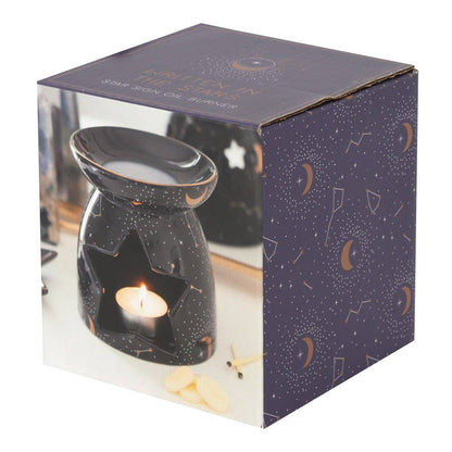 Brûleur constellation violet avec accents lune dorée