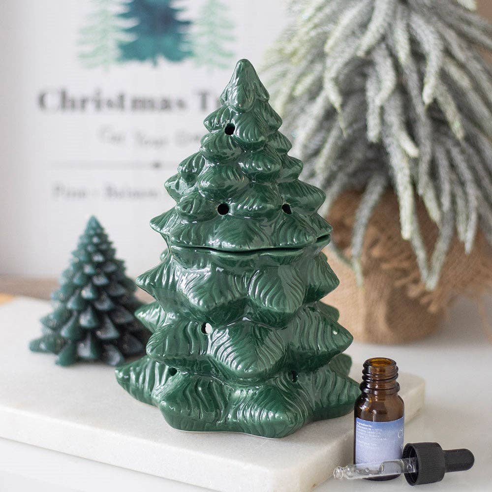 Bruleur sapin vert en céramique