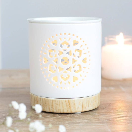 Brûleur en mandala blanc