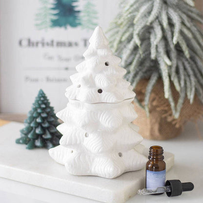 Bruleur en céramique sapin blanc hivernal
