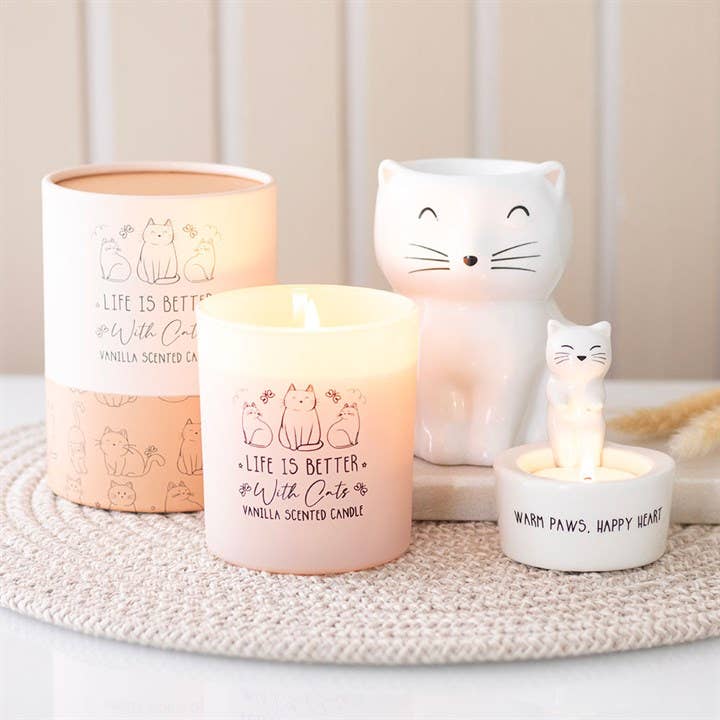 Brûleur Chat Heureux Blanc Something Different Wholesale