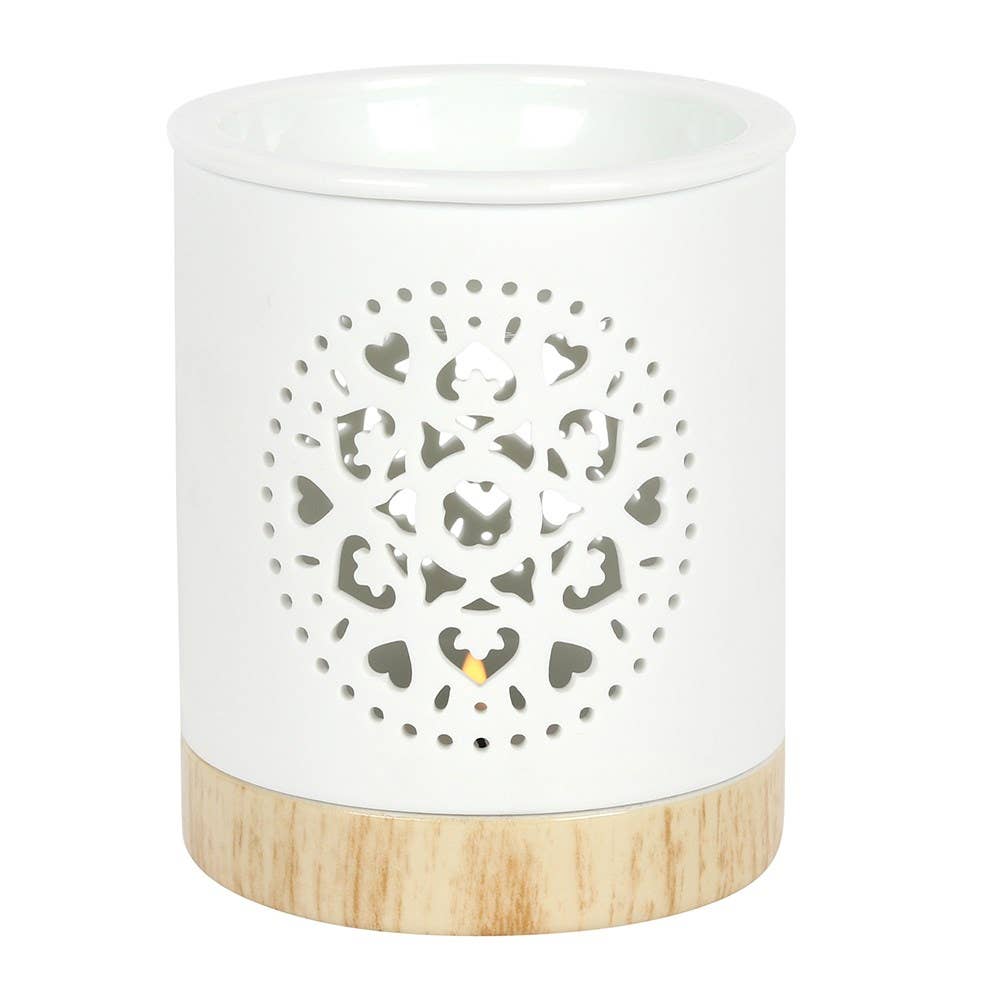 Brûleur en mandala blanc