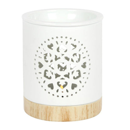 Brûleur en mandala blanc