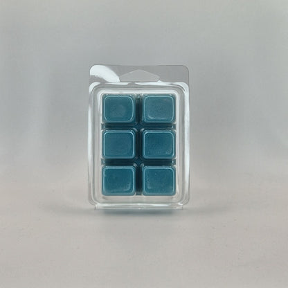 Fondant Clamshell parfumé de couleur bleu parfum Vanille des iles