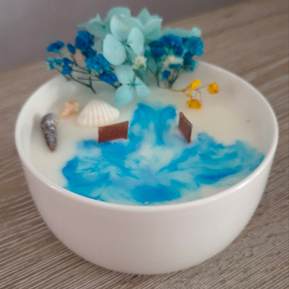 Bougies fleurs d'eau