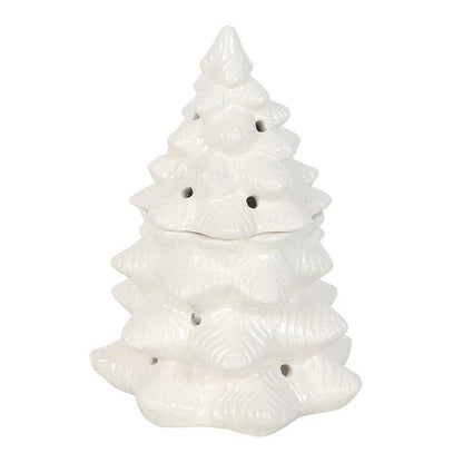 Bruleur en céramique sapin blanc hivernal