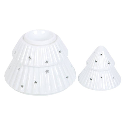 Brûleur sapin de Noël blanc