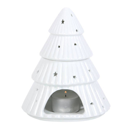 Brûleur sapin de Noël blanc