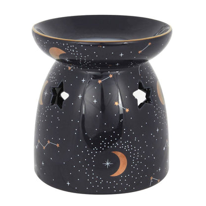 Brûleur constellation violet avec accents lune dorée