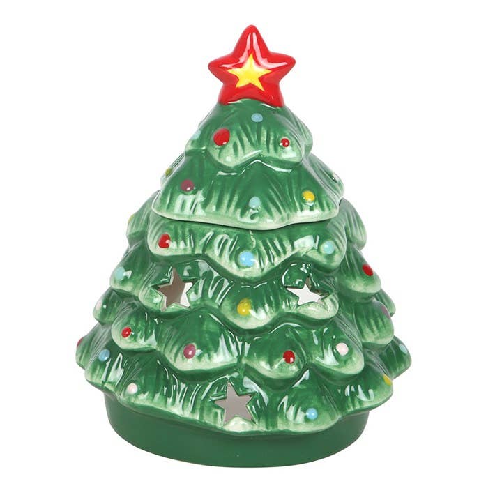 Bruleur en céramique sapin de Noël nostalgique