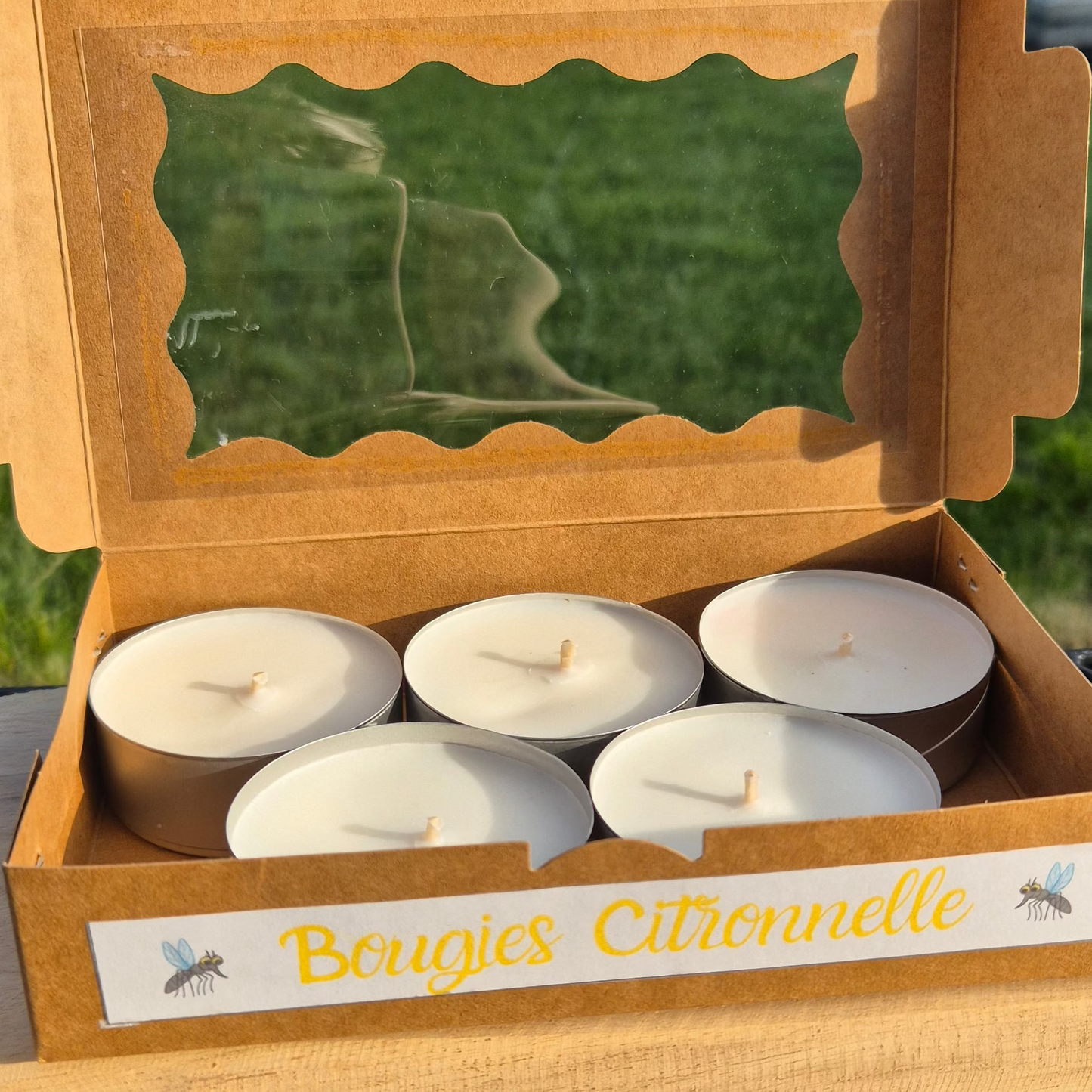 🦟🌿 Lot de 5 Bougies à la Citronnelle